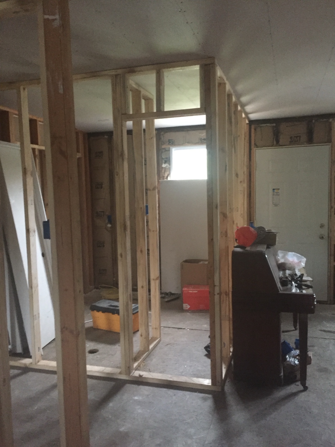 Ervin renovation wall framing